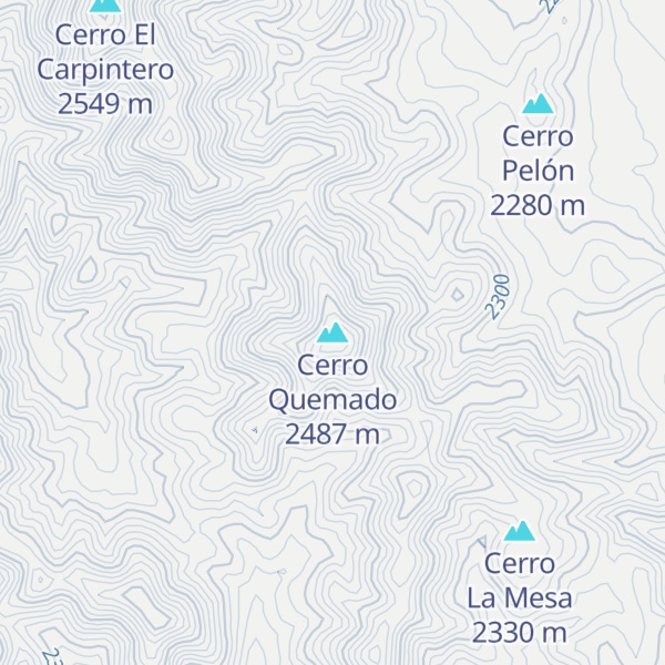 Map of Cerro Quemado
