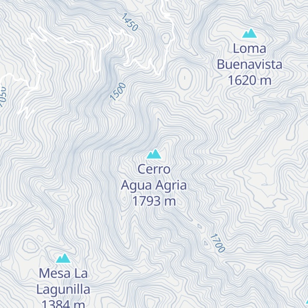 Map of Cerro Agua Agria