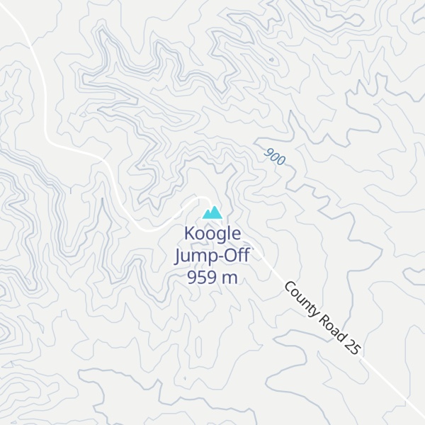 Map of Koogle Jump-Off