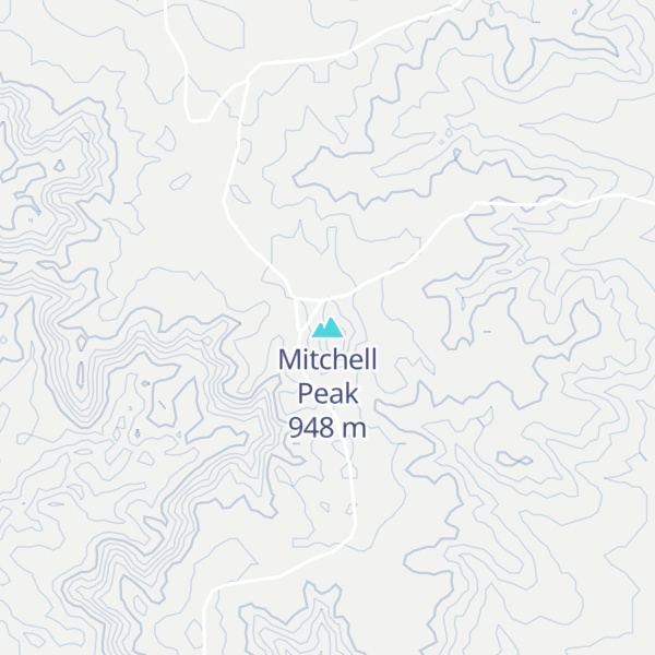 Map of Mitchell Peak