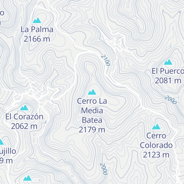 Map of Cerro La Media Batea