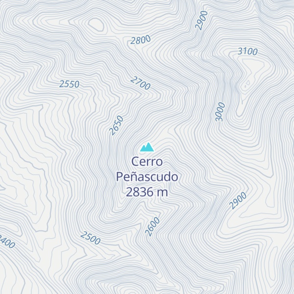 Map of Cerro Peñascudo