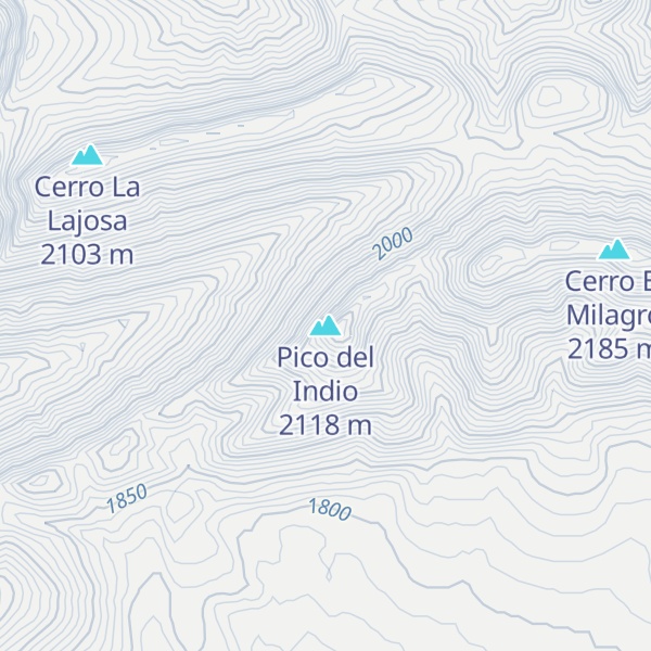Map of Pico del Indio