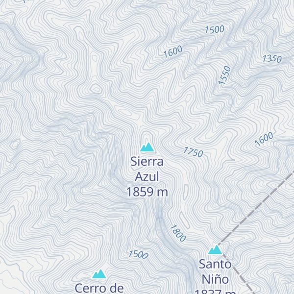Map of Sierra Azul