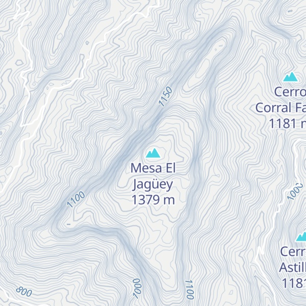 Map of Mesa El Jagüey