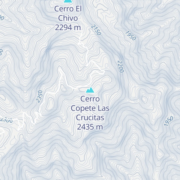 Map of Cerro Copete Las Crucitas