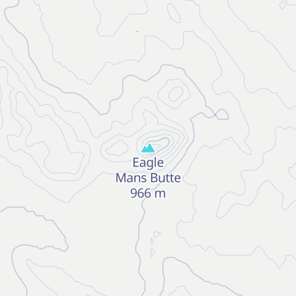 Map of Eagle Mans Butte