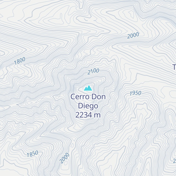 Map of Cerro Don Diego