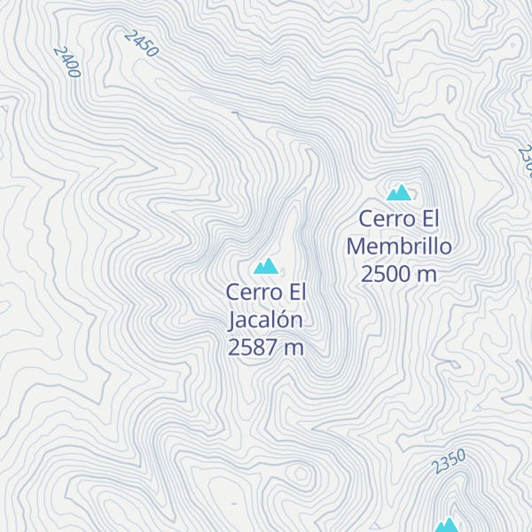 Map of Cerro El Jacalón