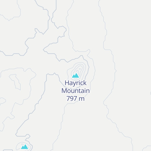 Map of Hayrick Mountain