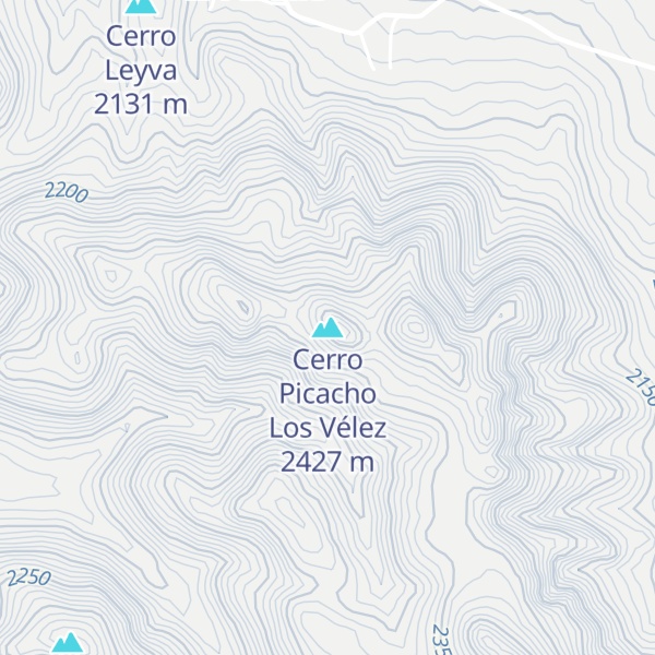 Map of Cerro Picacho Los Vélez