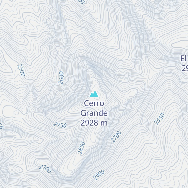 Map of Cerro Grande
