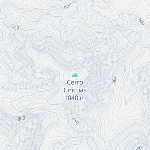Map of Cerro Ciricuas