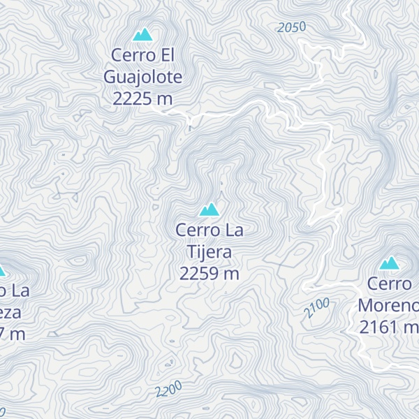 Map of Cerro La Tijera