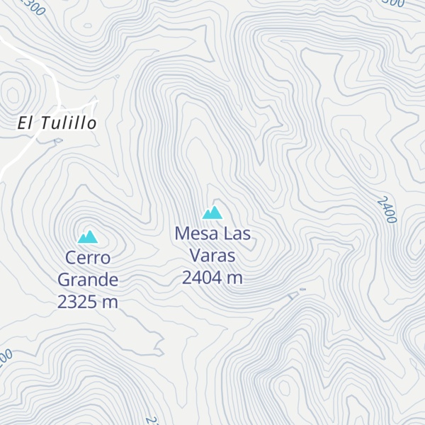 Map of Mesa Las Varas