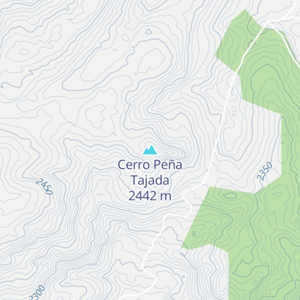 Map of Cerro Peña Tajada