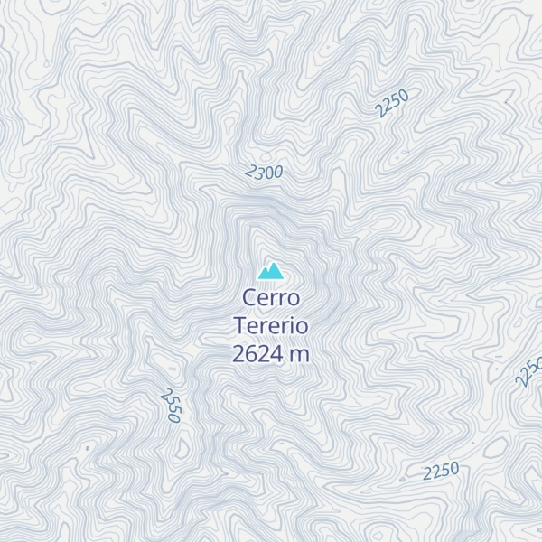 Map of Cerro Tererio