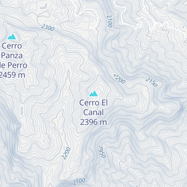 Map of Cerro El Canal