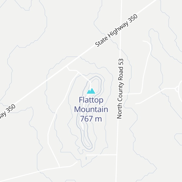 Map of Flattop Mountain