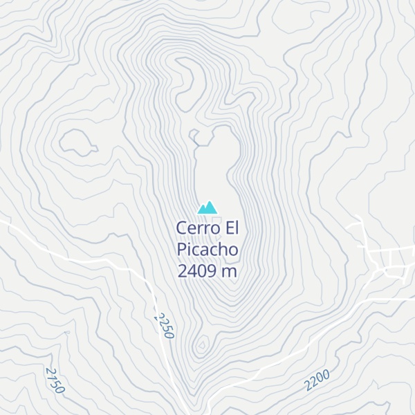 Map of Cerro El Picacho