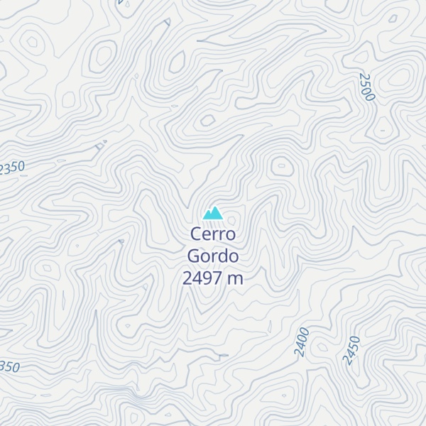 Map of Cerro Gordo