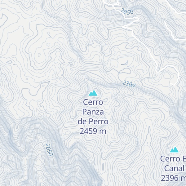 Map of Cerro Panza de Perro