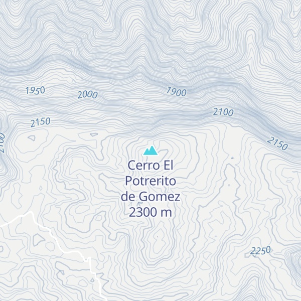 Map of Cerro El Potrerito de Gomez
