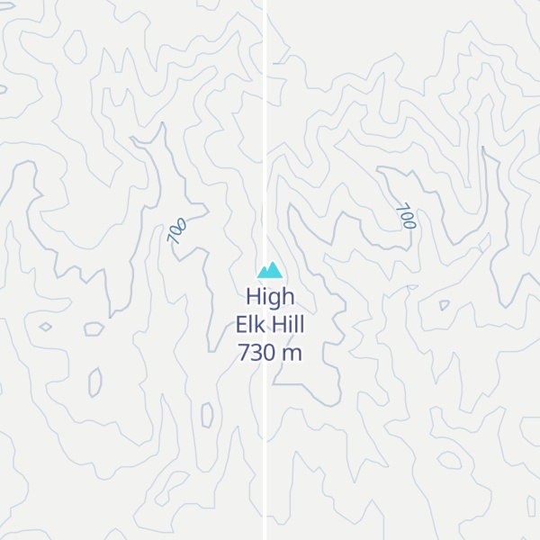 Map of High Elk Hill