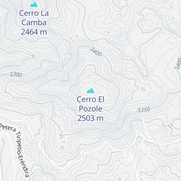Map of Cerro El Pozole