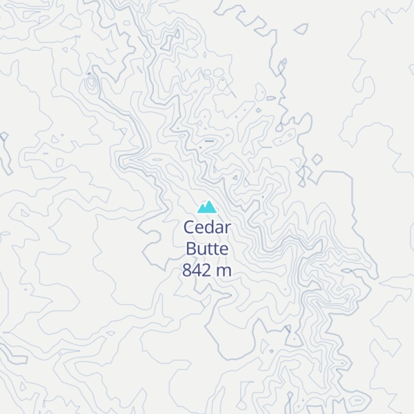 Map of Cedar Butte