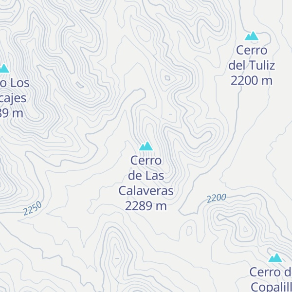 Map of Cerro de Las Calaveras