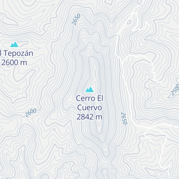 Map of Cerro El Cuervo