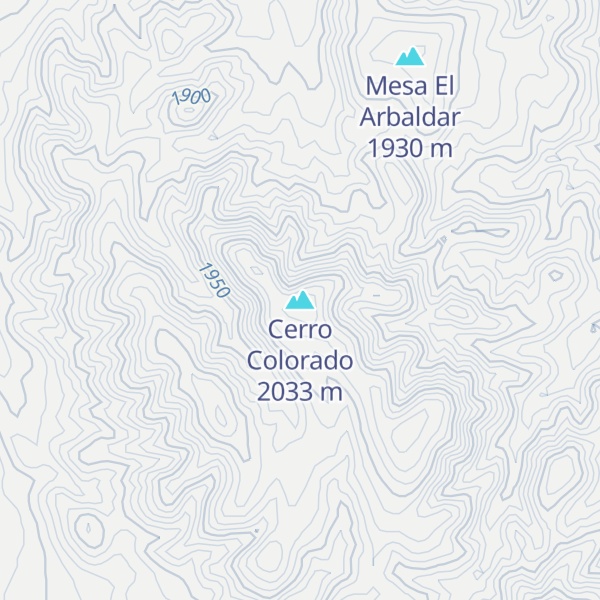 Map of Cerro Colorado
