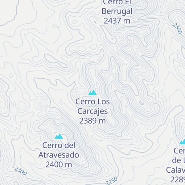 Map of Cerro Los Carcajes