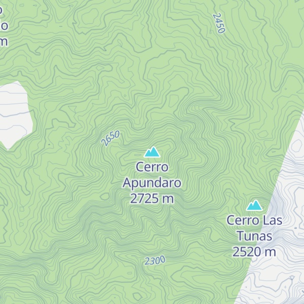 Map of Cerro Apundaro