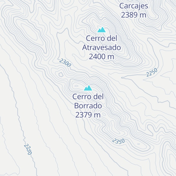 Map of Cerro del Borrado