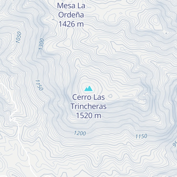 Map of Cerro Las Trincheras