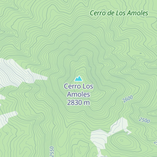 Map of Cerro Los Amoles