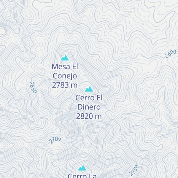 Map of Cerro El Dinero