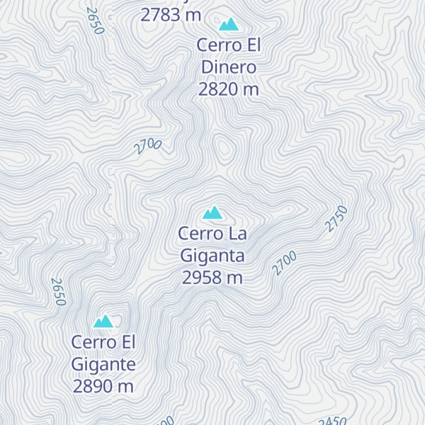 Map of Cerro La Giganta