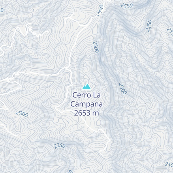 Map of Cerro La Campana