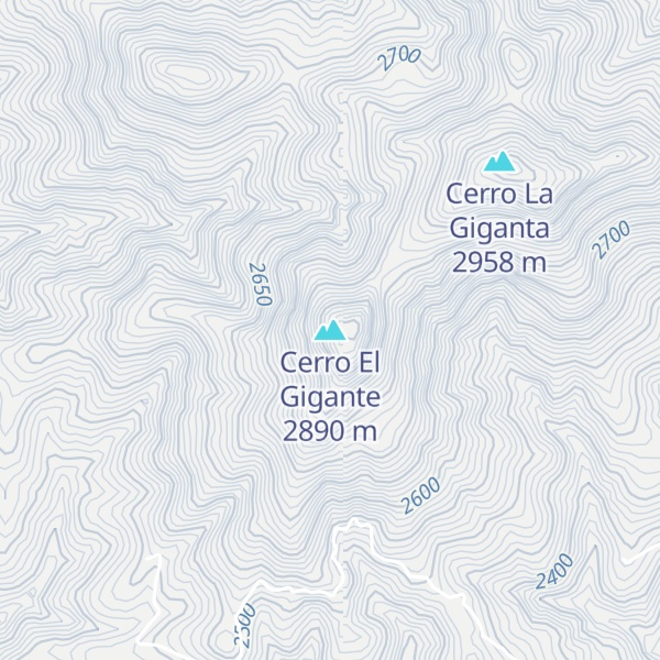 Map of Cerro El Gigante