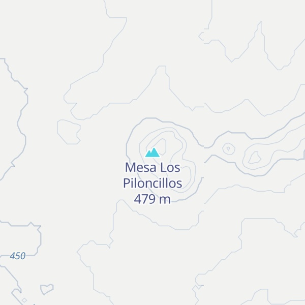 Map of Mesa Los Piloncillos
