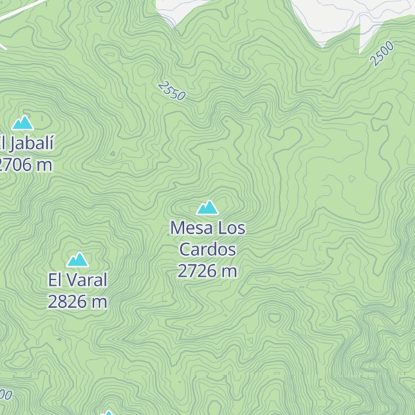 Map of Mesa Los Cardos