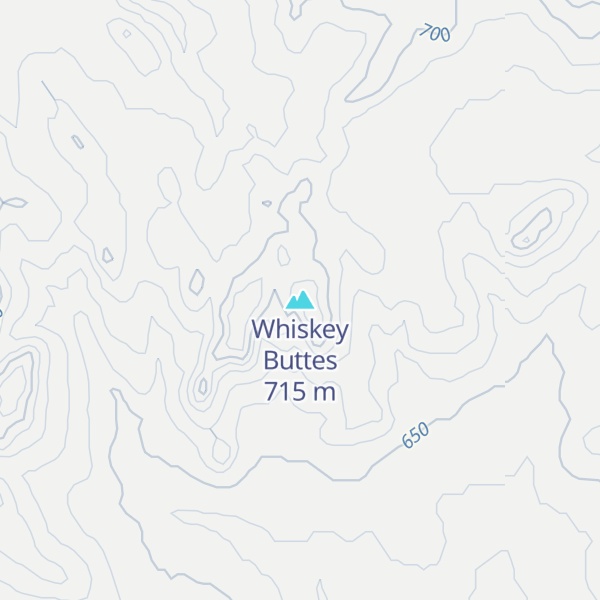 Map of Whiskey Buttes