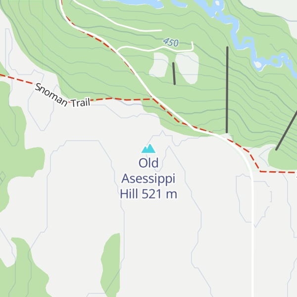Map of Old Asessippi Hill