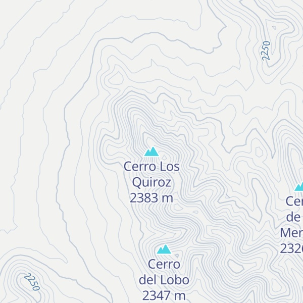 Map of Cerro Los Quiroz