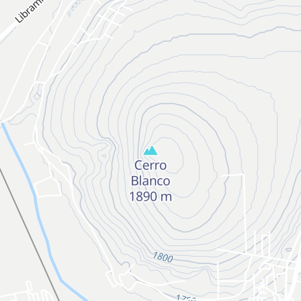 Map of Cerro Blanco