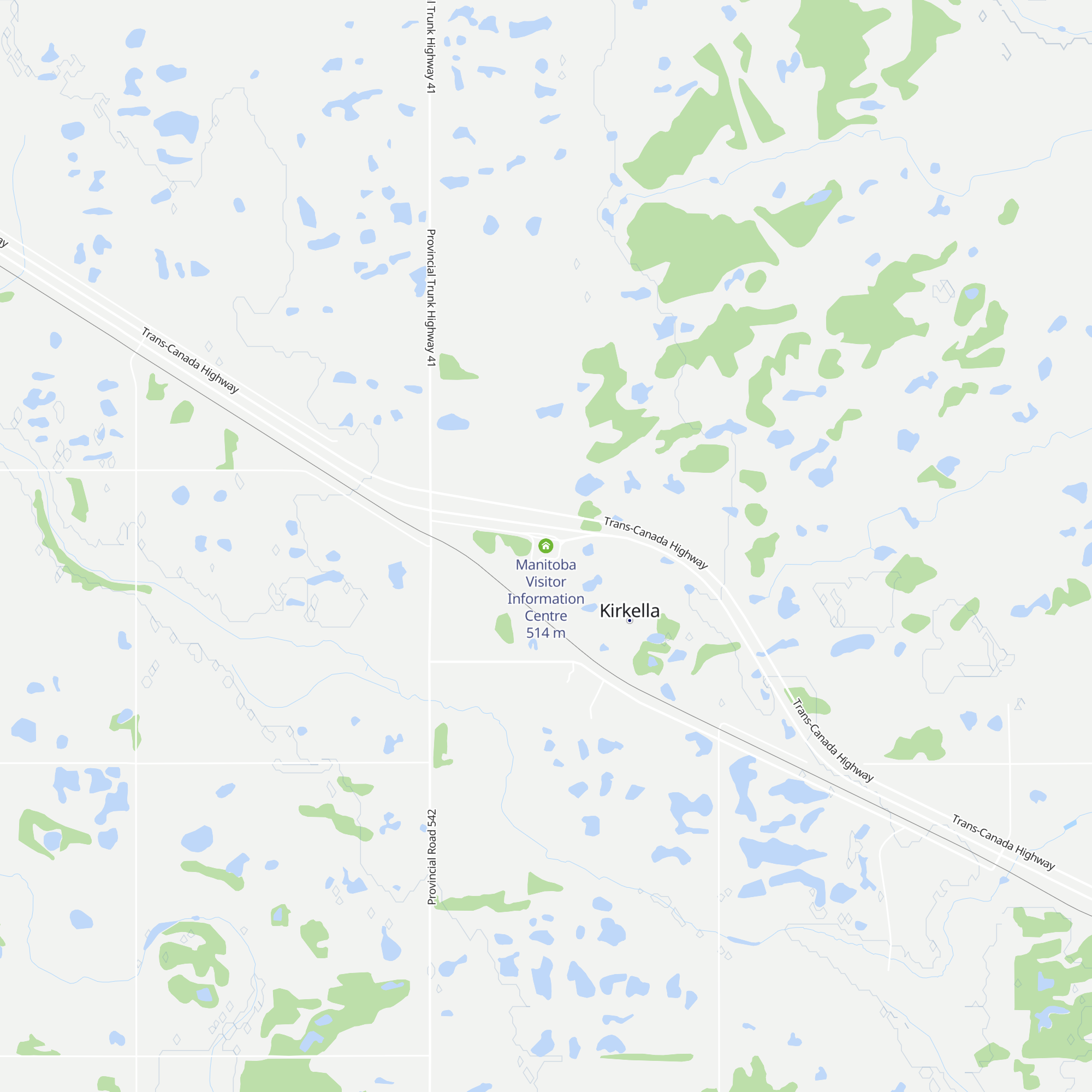 Manitoba Visitor Information Centre map