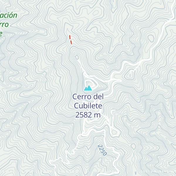 Map of Cerro del Cubilete